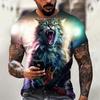 Rock Guitar Cat Graphic T-shirt Summer Fashion Short Sleeve Cool 3D Animal Printing Men's T-shirt Casual Street Shirt