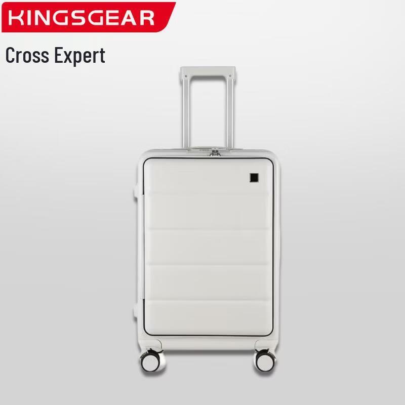 KINGSGEAR K1336 Front-Open Hardside Spinner Luggage 20 inches белый