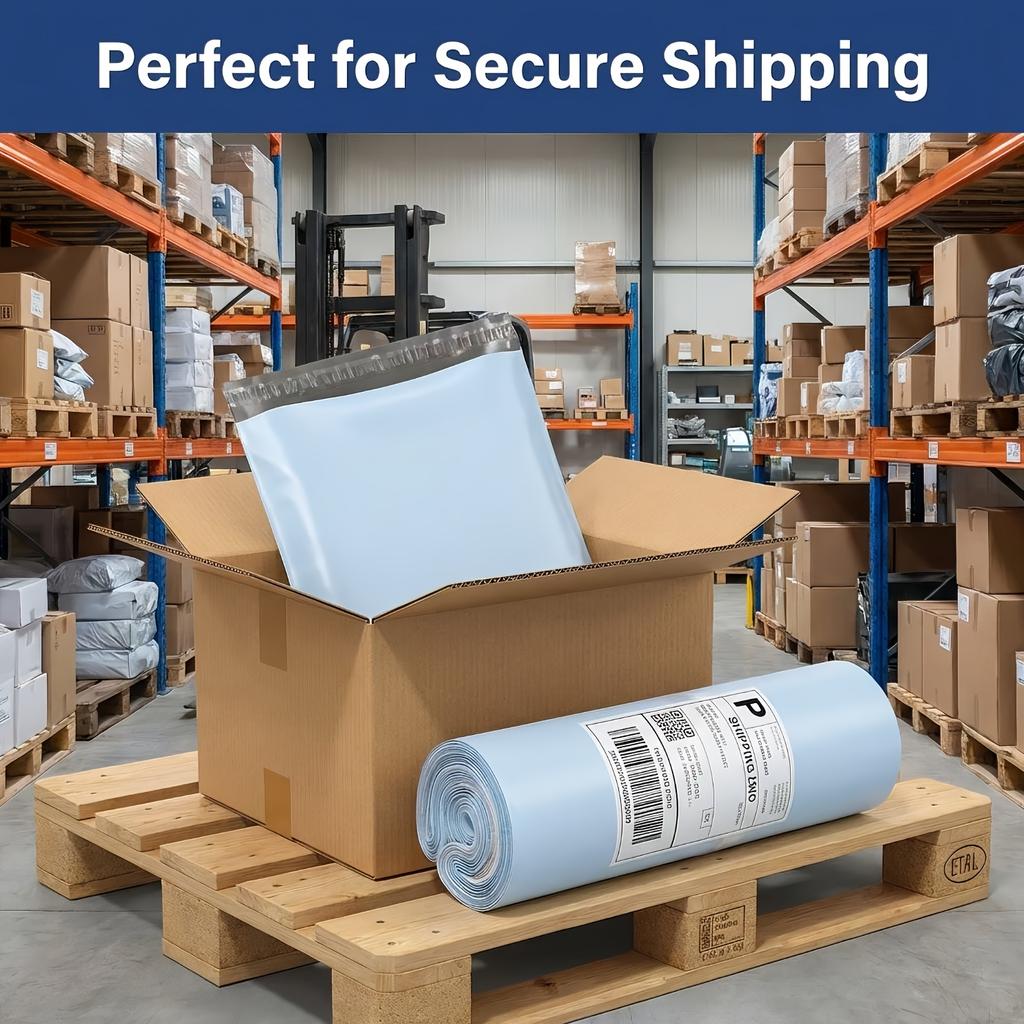 100PCS Sky Blue Thickened Courier Bags Self Adhesive Shipping Bags Logistics Polyethylene Messenger Envelope Bags