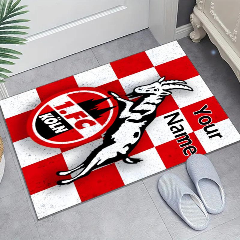 1.FC Kaiserslautern Design Area Rug Personalized Name- Non-Slip, Soft & Cozy Floor Mat for Living Room, Office - Indoor/Outdoor Carpet