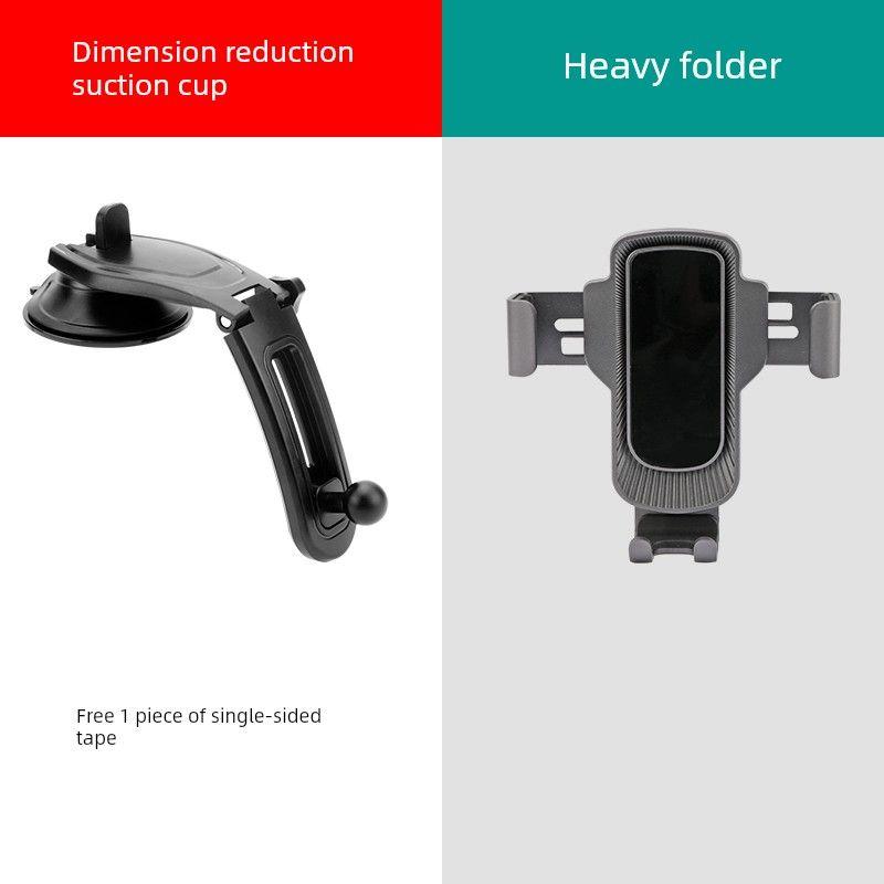Car-Mounted Bracket with Gravity Support, Fixed Navigation Stand, Adhesive Air Vent Clip, Front Windshield Mount, Optional Multifunctional