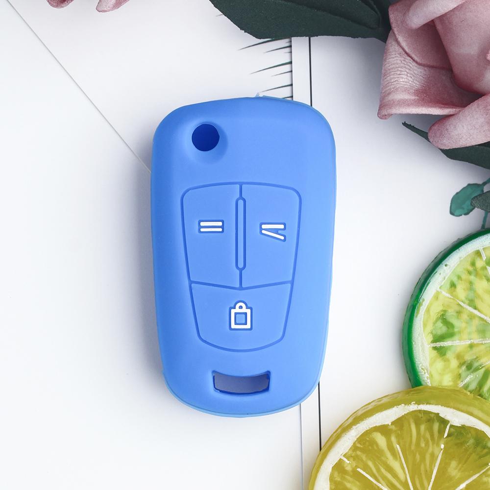 KEYYOU 3 Tlačítka Silikonový Kryt na Klíč pro OPEL Astra H Corsa D Vectra C Zafira Dálkové Skládací Autoklíče