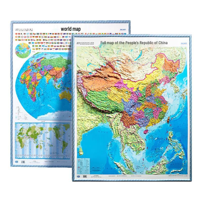 3D Embossed World Map Wall Decals