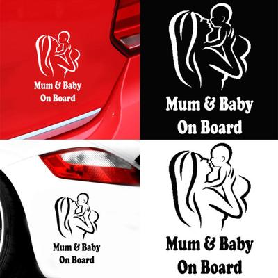 Mama Baby on Board Car Body Window Naklejki odblaskowe Naklejka Dekoracja