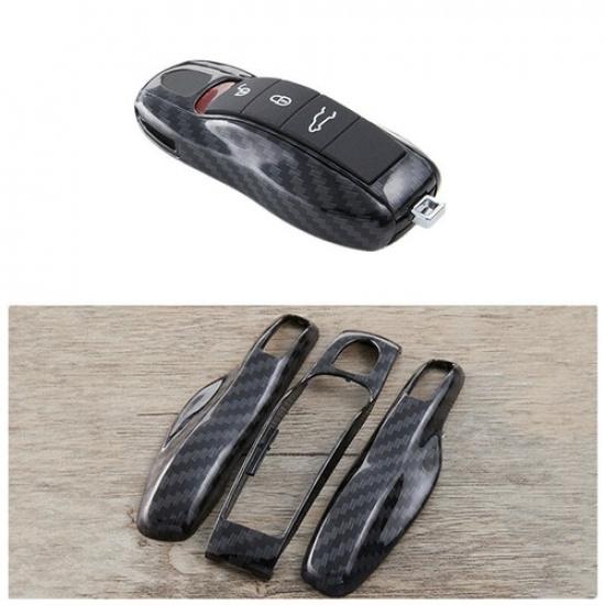 Fashion Look ABS Carbon FIber Car Key Case Replacement for Porsche Cayenne 92A