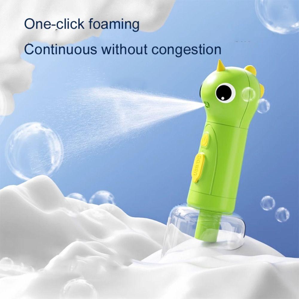 Automatic Cat Soap Foaming Dispenser Dinosaurs Shape Electric Bubble Maker  Dog Bathing