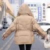 Down jacket women's short fashion new winter design sense niche thickened duck down warm waist jacket