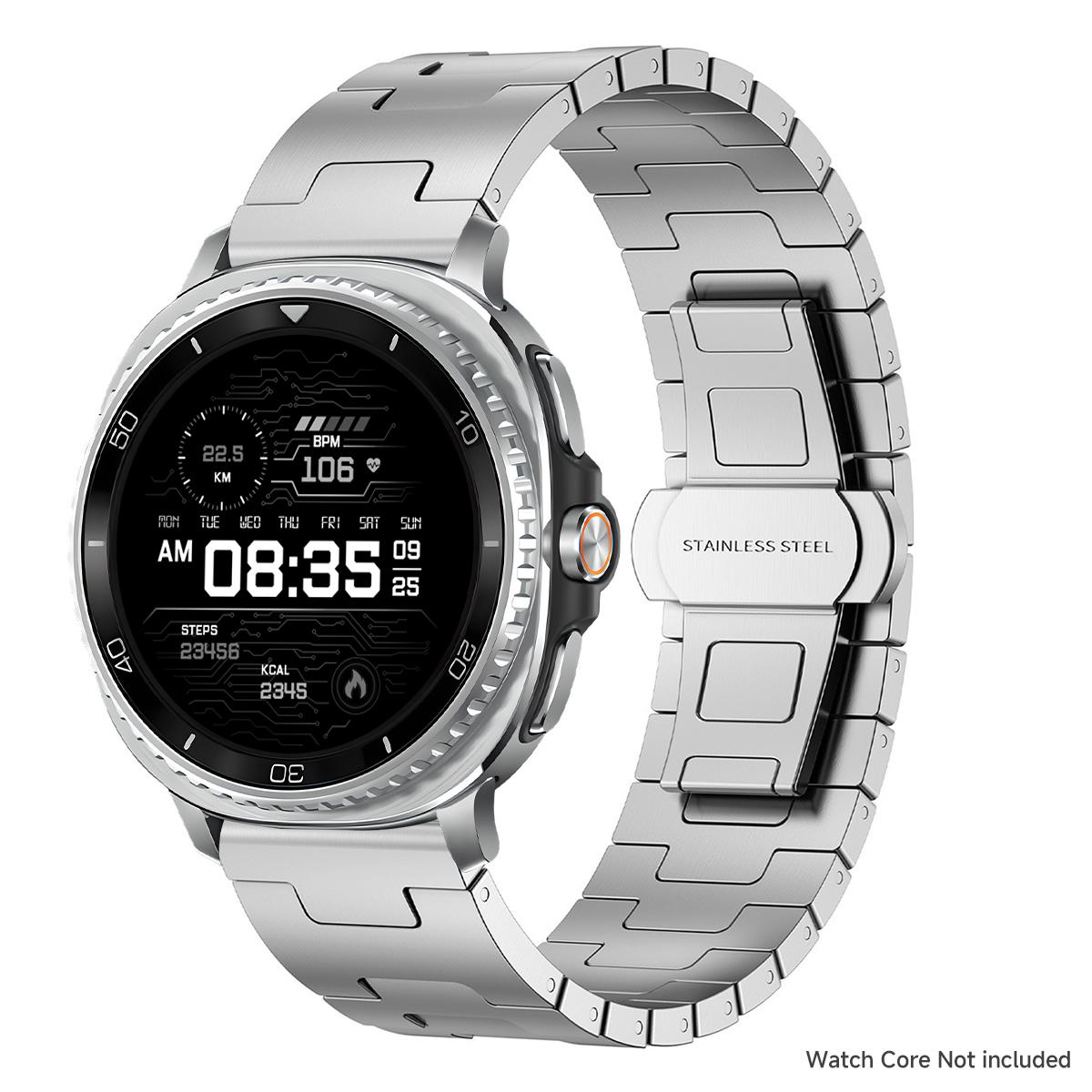 

Металлический ремешок из титана для Samsung Galaxy Watch 8 40 44 мм/Classic 46 мм Прочный браслет Galaxy Watch Ultra 2025 47 мм Аксессуары Galaxy Watch 8 40mm серебряный