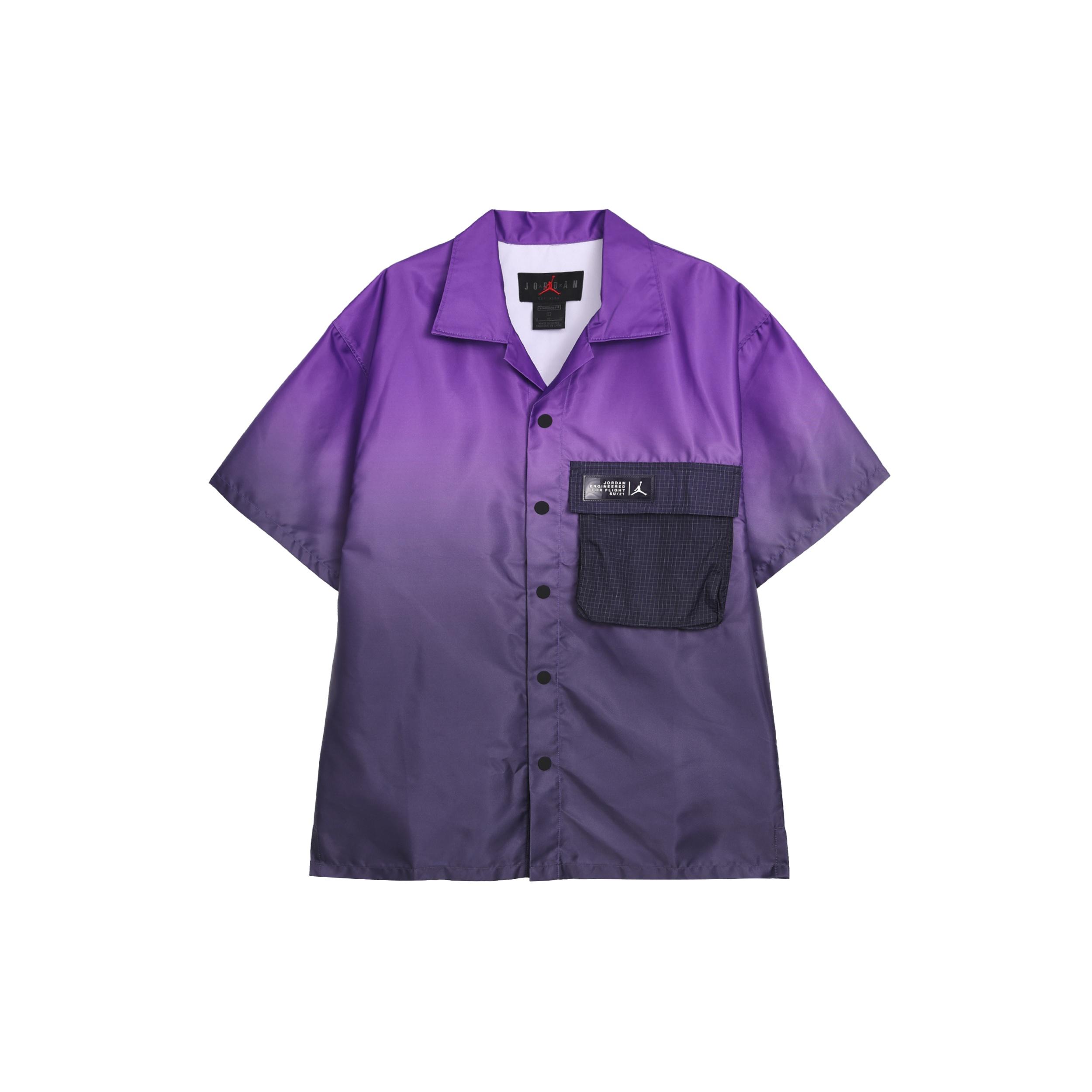 Air Jordan 23 Engineered Gradient Big Pocket Breathable Short Sleeve Shirt Purple Men s CZ4821-578