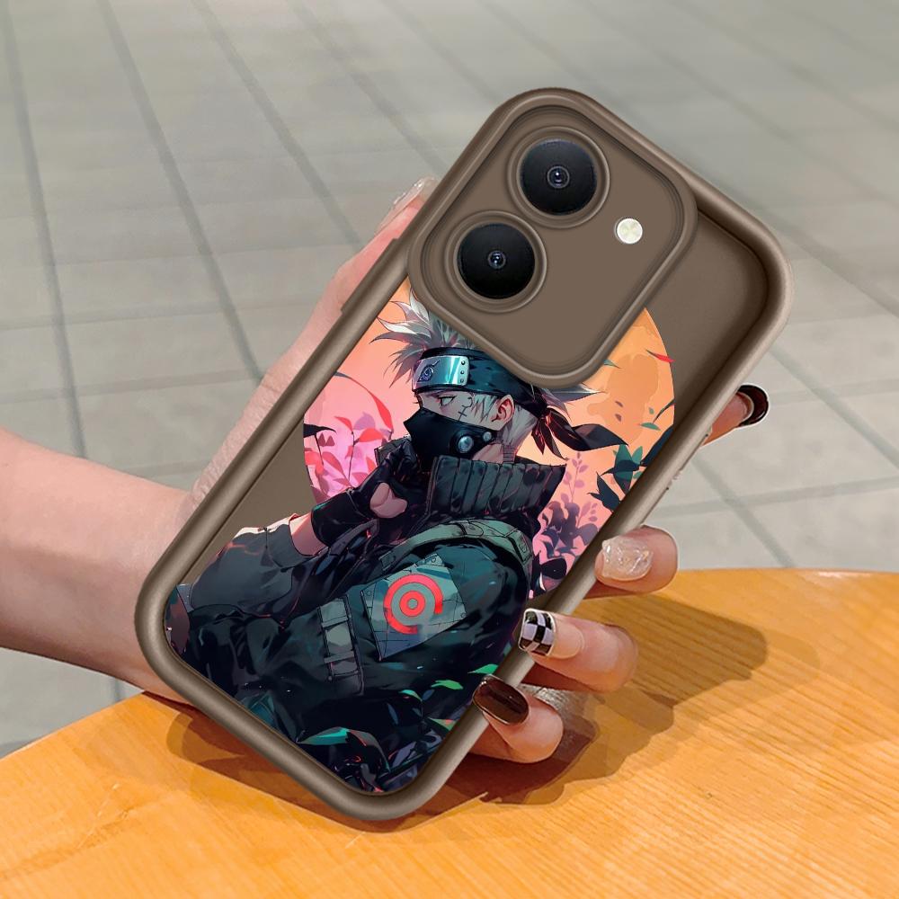 Soft Silicone Square Ladder Printing Pattern Phone Casing Full Cover Camera Shockproof Protection Rubber Case for Vivo