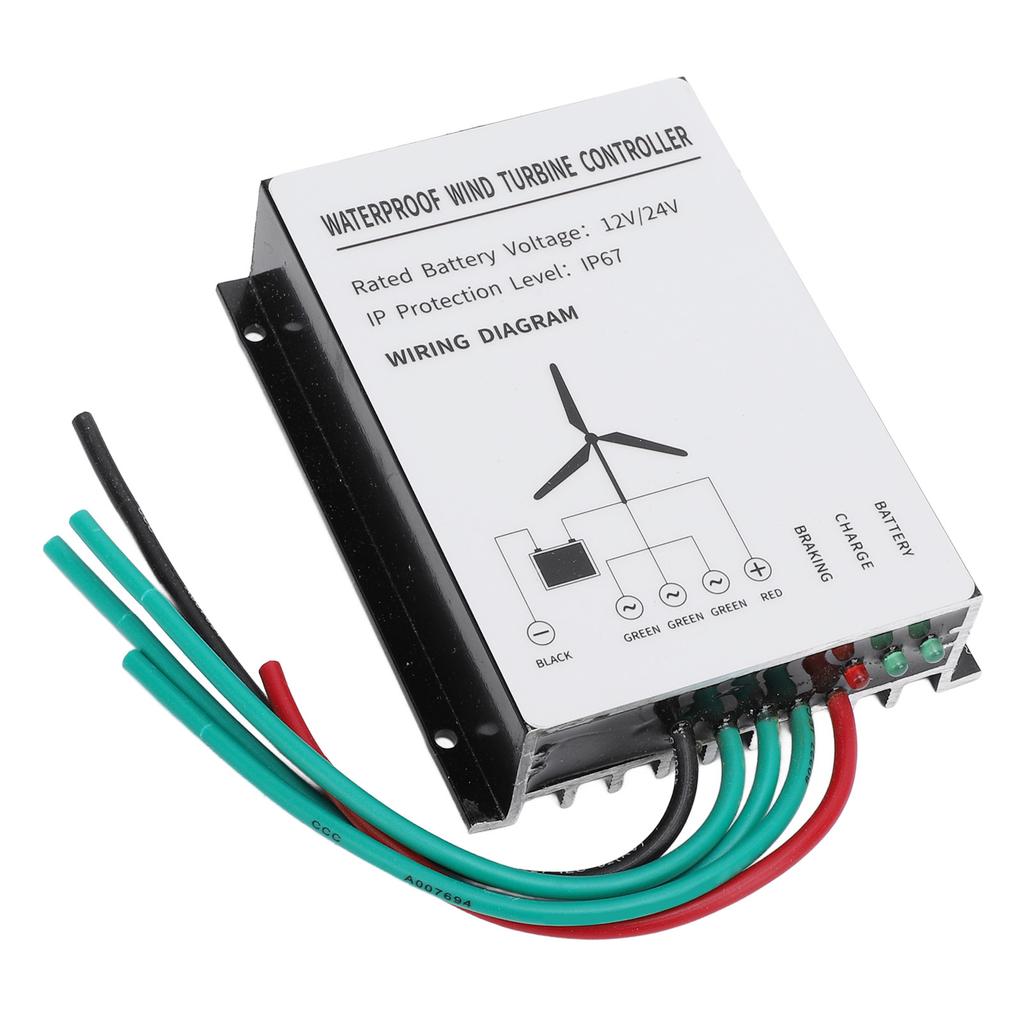 400W Wind Turbine Controller IP67 Water Resistant Wind Turbine Generator Controller Regulator 12V 24V