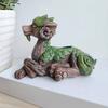 Creative Dragon Tree Succulent Planter Resin Garden Statue Unique Succulent Pot Decorative Plant Pot Gift for Nature Lovers Pot