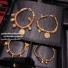 Ancient Gold, Hammered Star Vajra Pestle Bracelet, New Chinese Style, Lotus Root Lotus Blessing Bead Bracelet, Combination