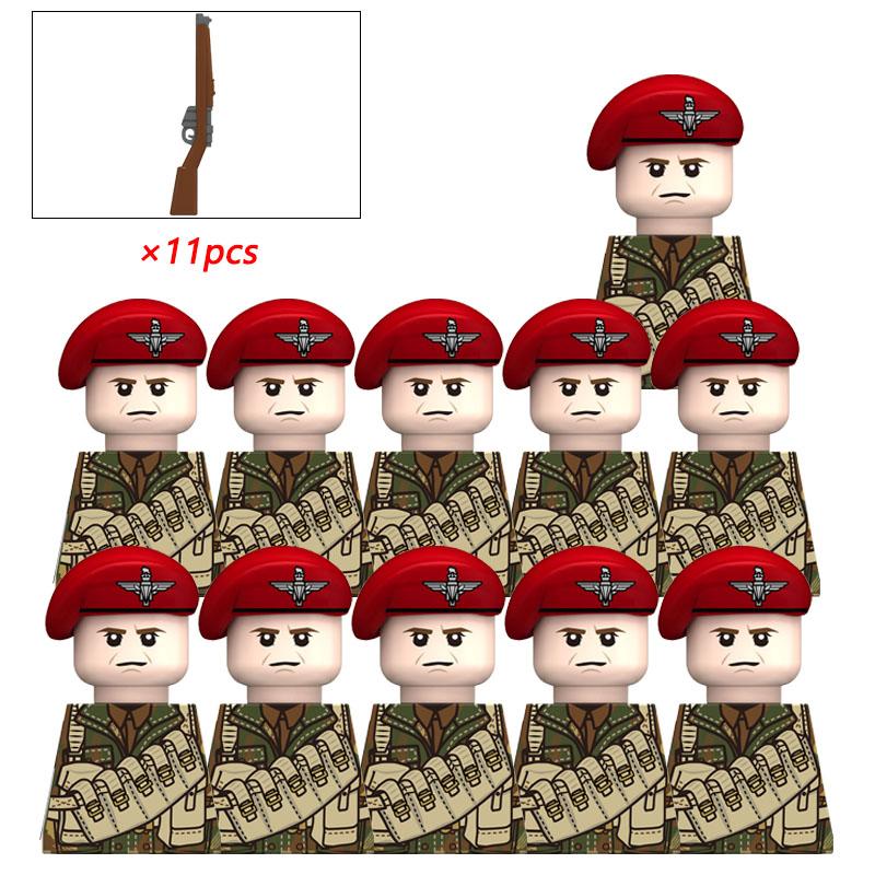 

Військові солдати Другої світової війни Фігурки воїнів Армійські фігурки Будівельні блоки Шолом Зброя Аксесуари Діти для Іграшок Подарунки