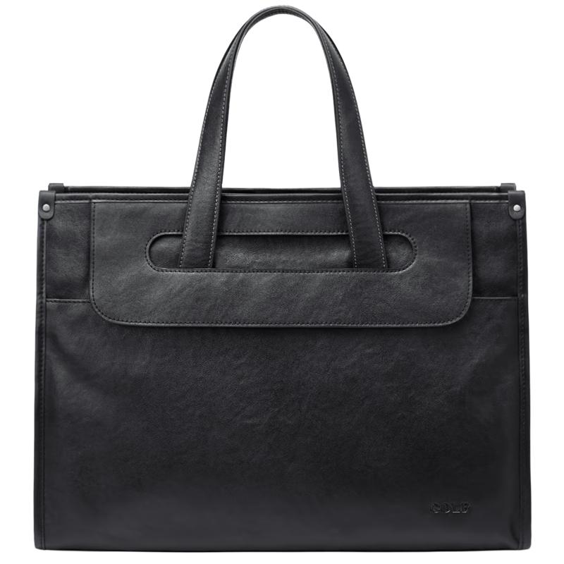 

GOLF Men s Top-Grain Leather Business Briefcase 15-inch
