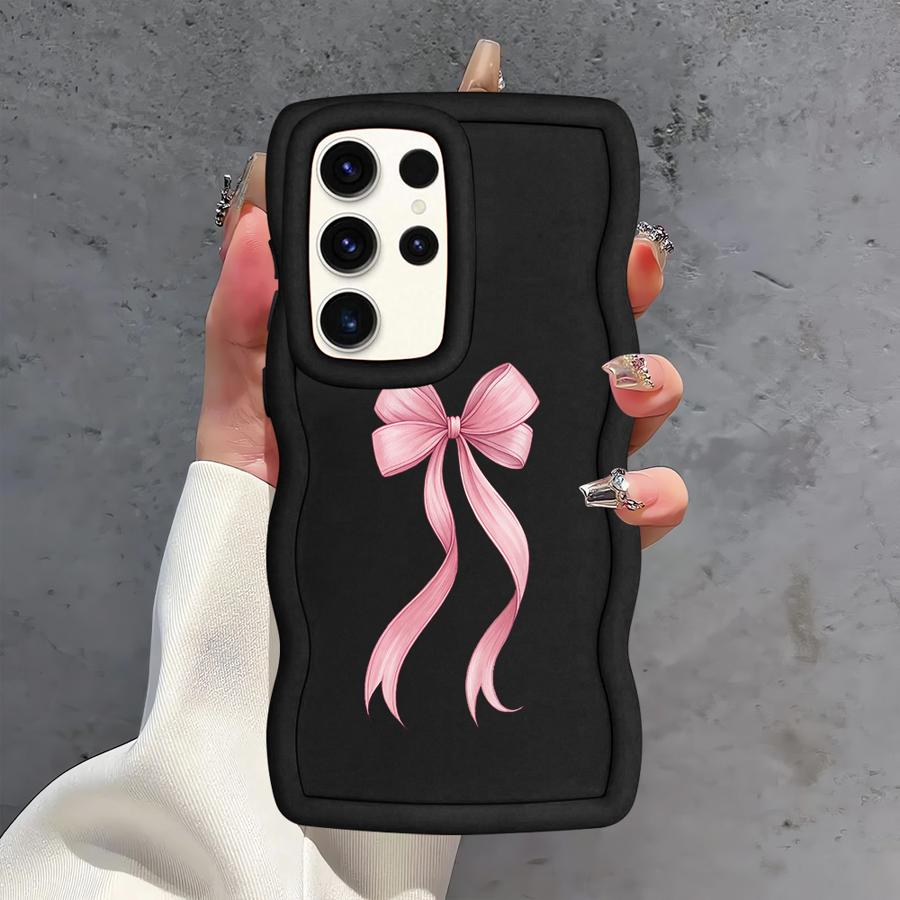 Case for Samsung Galaxy S22 Ultra S23 Plus S24 S20 FE S25+ S21 S24+ S25 Soft Phone Cover Fashion Pink Bow