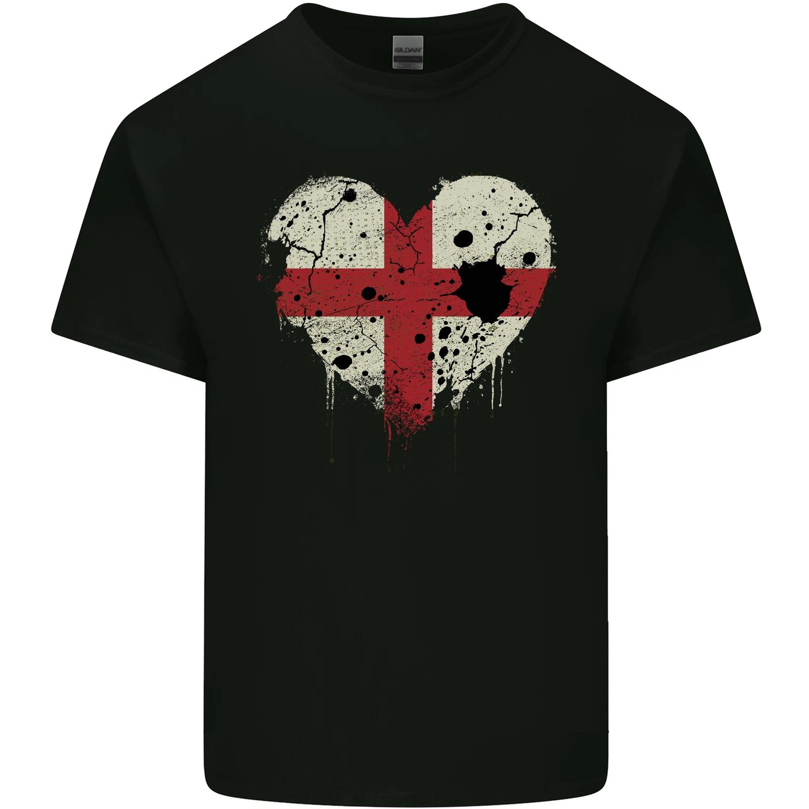 Love Flag England English Football Rugby Kids T-Shirt Childrens M