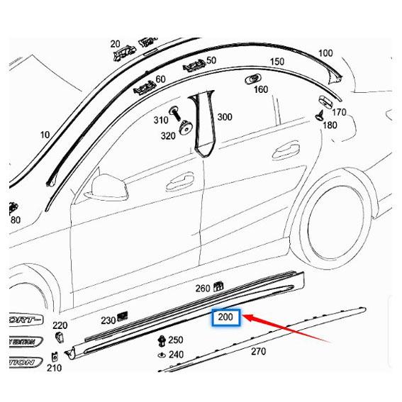 Mercedes-Benz CLA W117 Lower Beam (1766980054/1766980154)