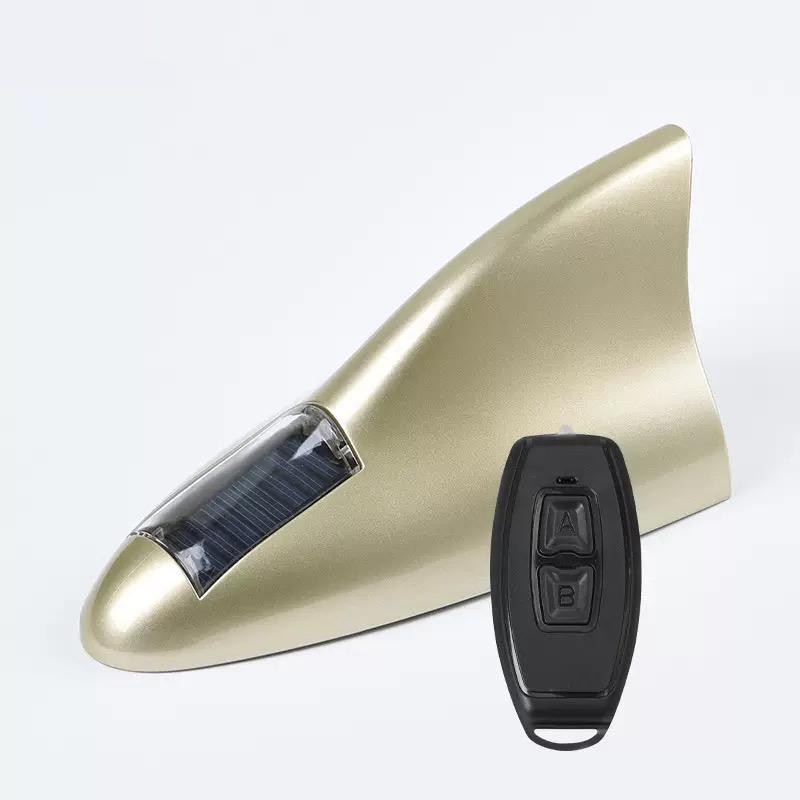 Universal Shark Fin Antenna Light for Cars Solar LED Anti-Collision Warning Lights Exterior Accessory for Automobile Modeling