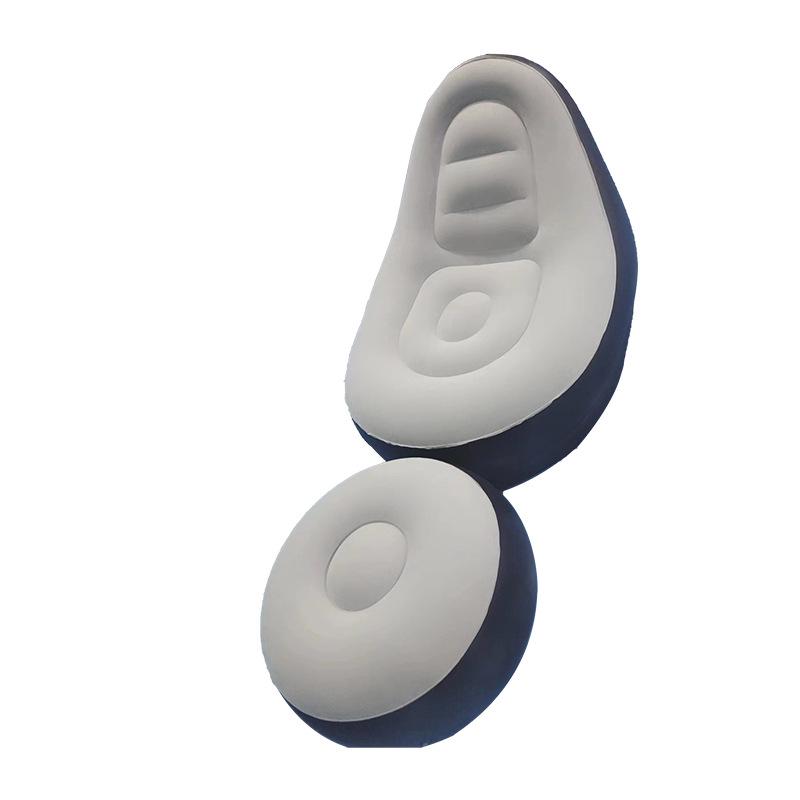 Thicker Inflatable Recliner with Footrest - Outdoor Portable Lazy Sofa