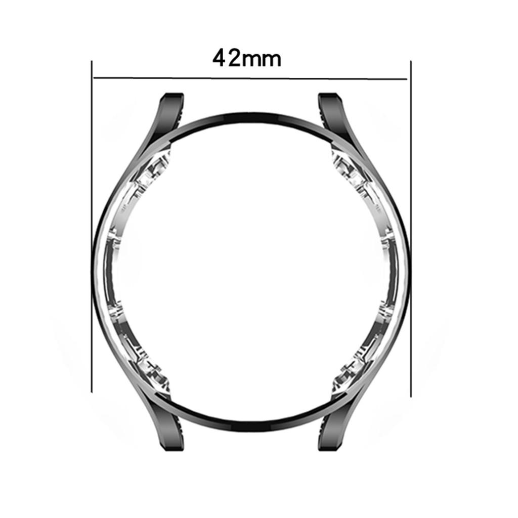 TPU Protective Case Compatible for Samsung Galaxy Watch4 Classic 42mm Hollow Soft TPU Case Electroplating Protection