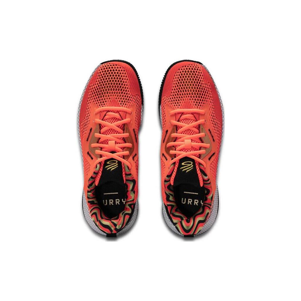 Under Armour Hovr Splash 3 Curry Fashion Versatile Durable Breathable Low-Top Basketball Shoes Unisex sneaker Orange 3026891-800