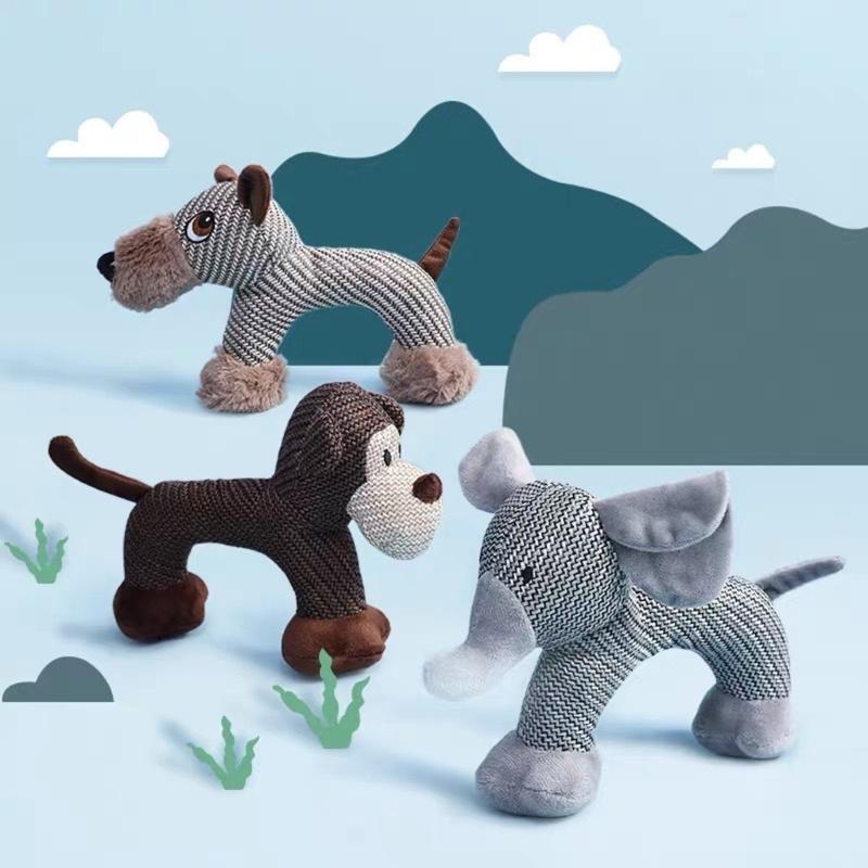 Fun Animal Shape Squeaky Toy For Dog Chewing and Tugging Entertainment Activity Teething Toy for Aggressive Chewers