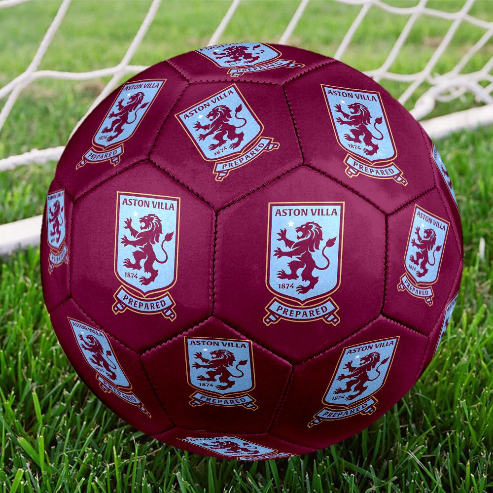 Aston Football Club Printed Size 5 Soccer Balls, High-Quality, Anti-Slip, Protective Football, A Unique Gift , Birthdays, Christmas Gifts