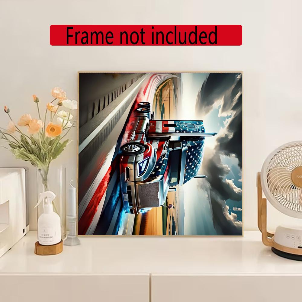Kenworth 5D Round Diamond Painting Kit Diamond Embroidery Painting Rhinestones Mosaic Frameless Handwork Decoration Arts