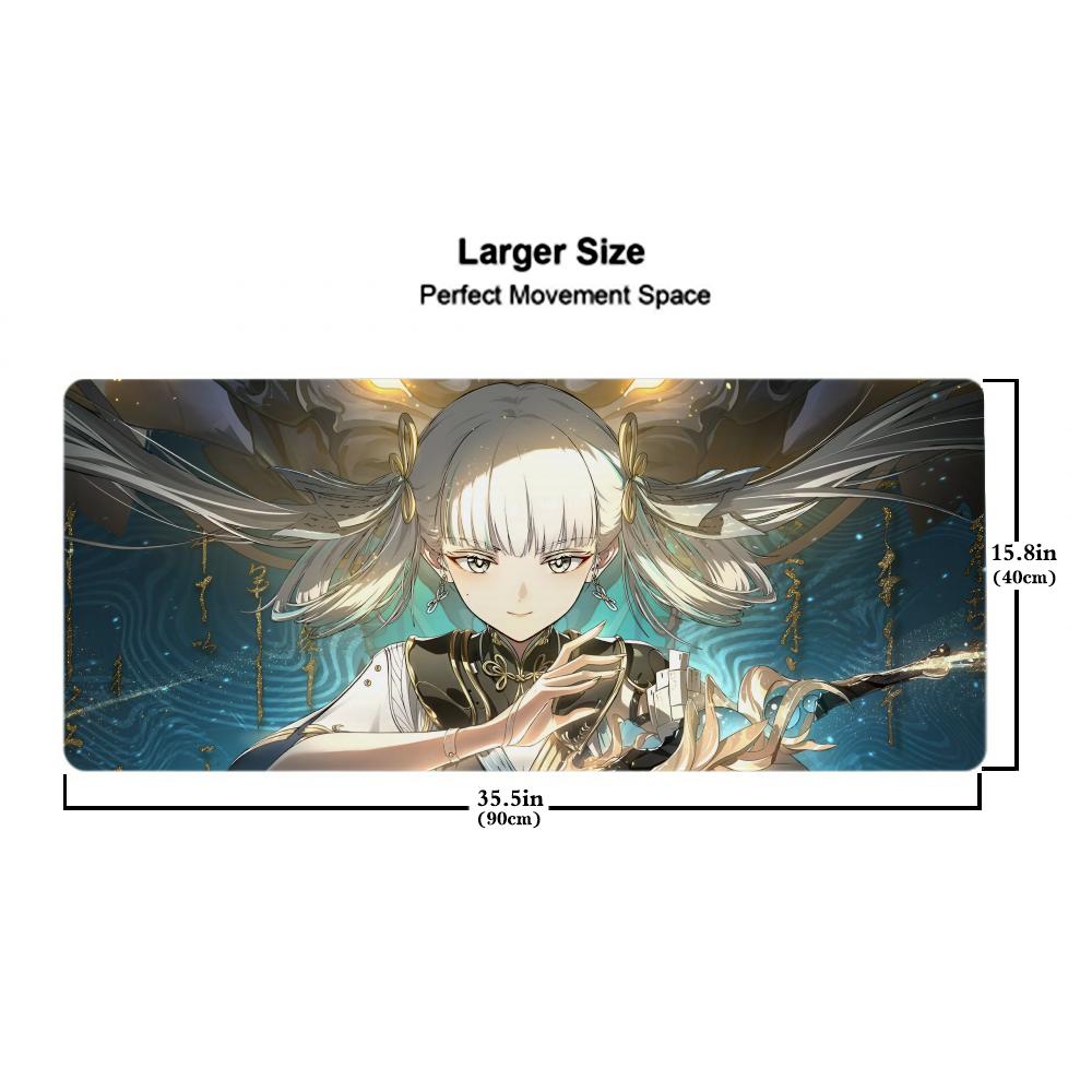 Jinhsi Wuwa Mouse Pad 500X1000 Mm Large Gaming Mousepad Gamer XL Rubber Otaku Keyboard Pad Laptop Desk Mat