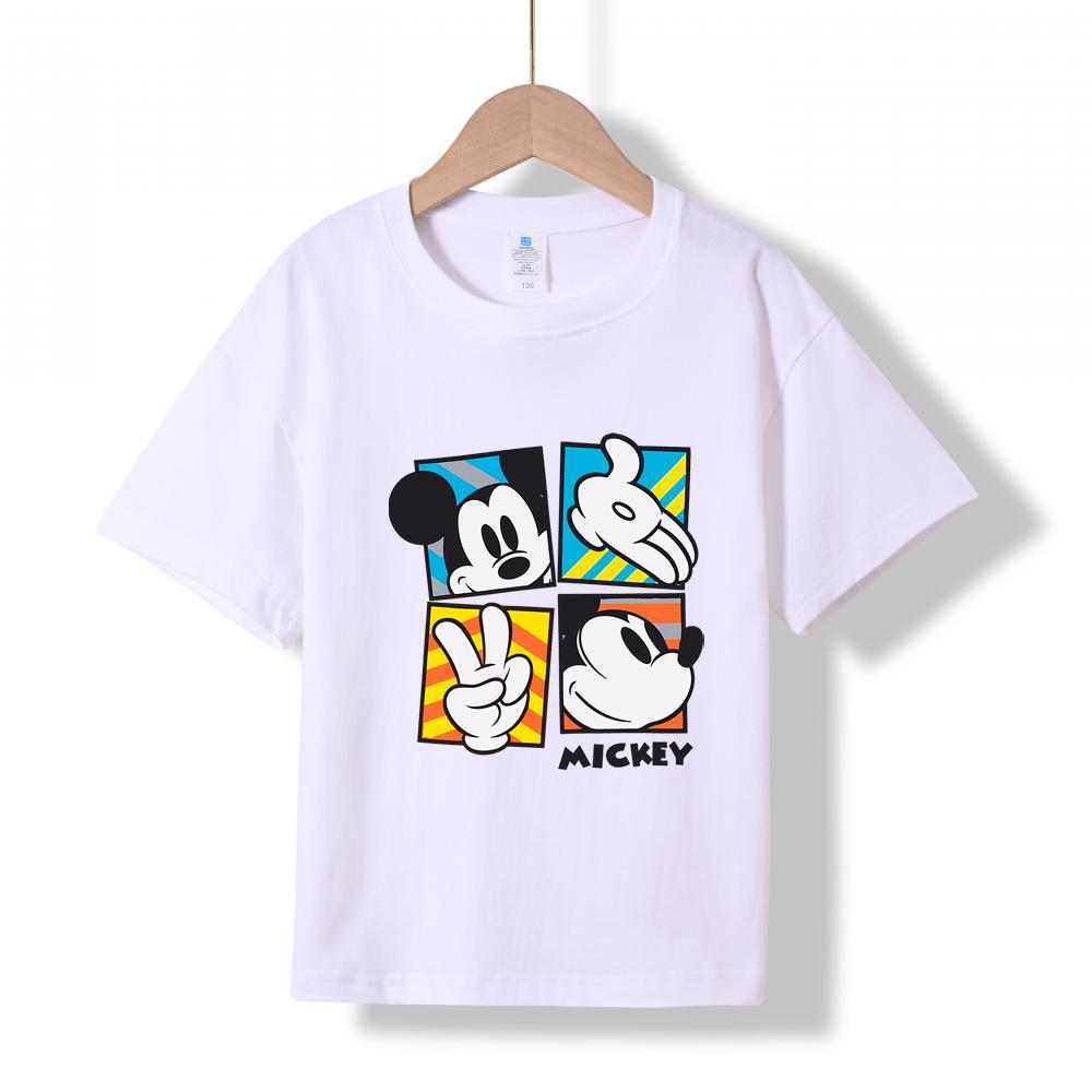 MC-40 MINISO 2026 Summer New Printed Cotton Round Neck T-shirt for Children Aged 1-16, Boys and Girls