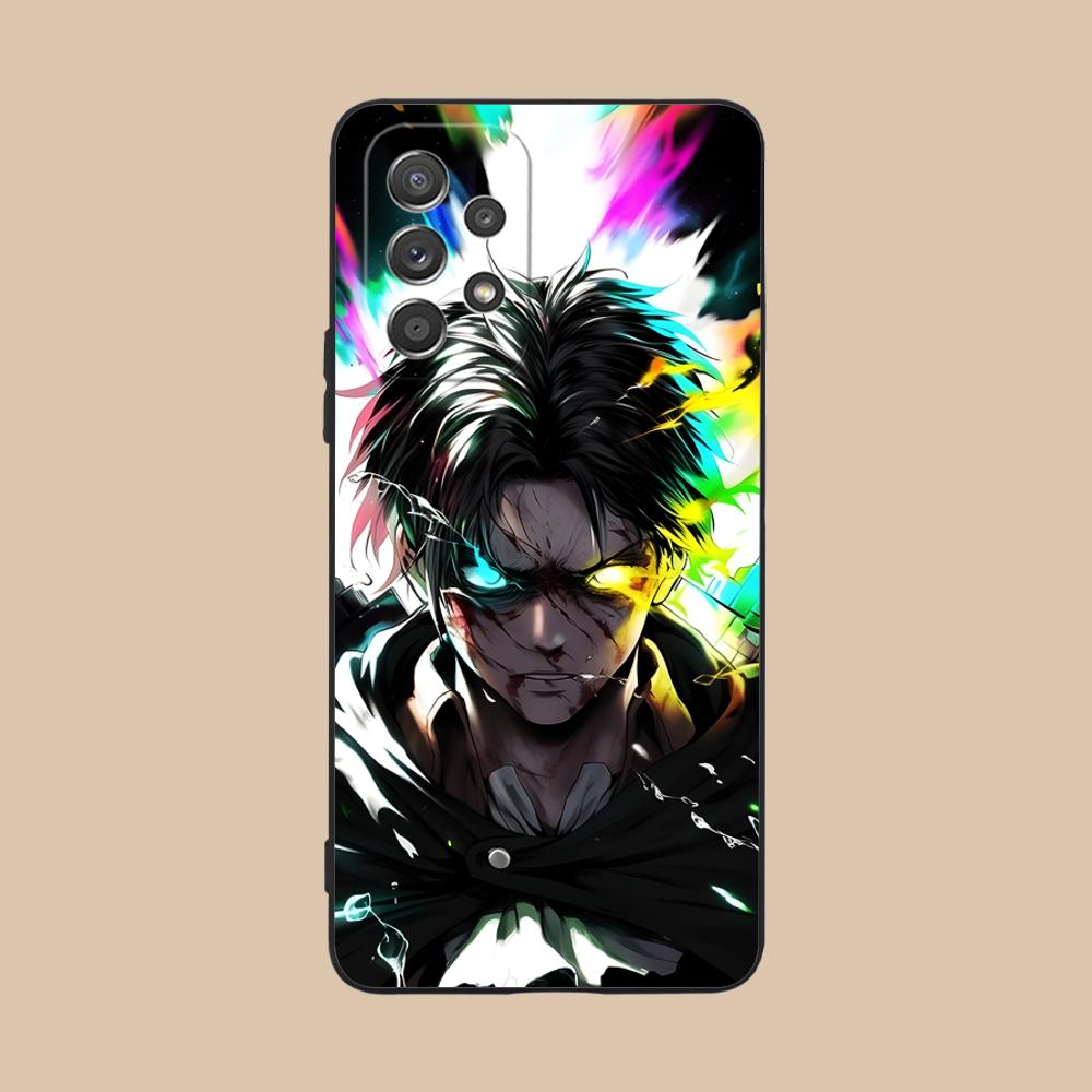 AOT Eren Mobile Cell Phone Case for Samsung Galaxy A73 72 71 70 56 55 54 53 52 36 35 34 23 16 15 5G Colour Protective Luxury