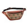 Coach League 41 Classic Cartoon Dinosaur Print Zipper Closure Leather Shoulder Crossbody Chest Waist Bag Large Men Bags Brown-Yellow Rust CF078-NU3