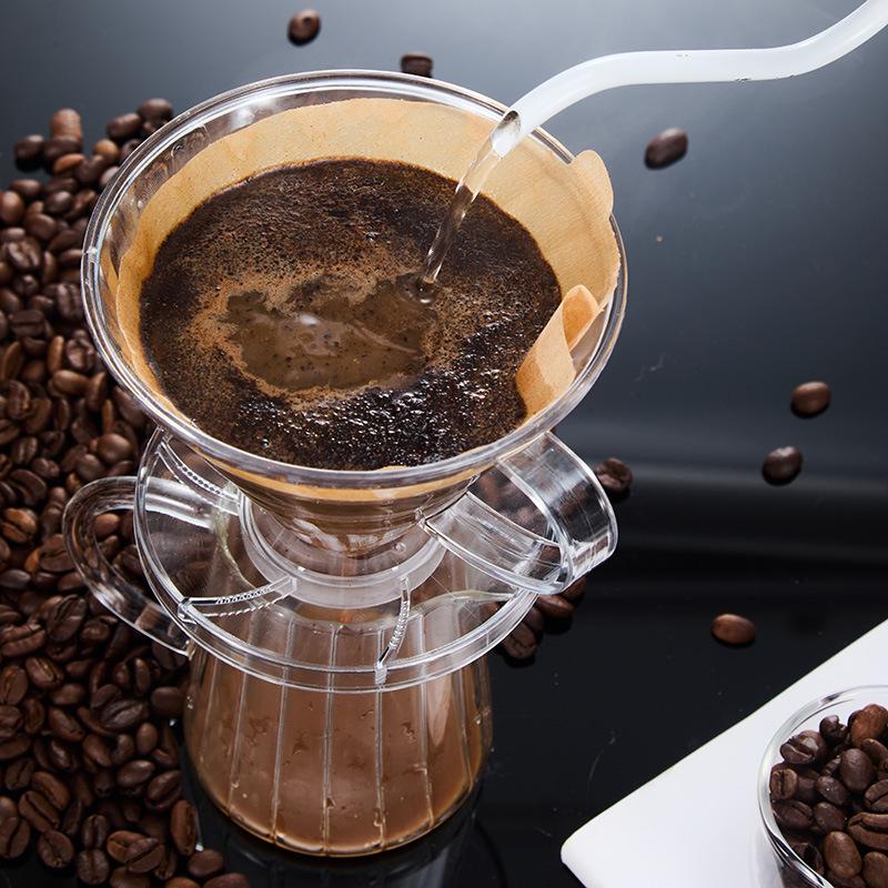 Odporna na wysoką temperaturę szklana filiżanka z filtrem do kawy pour-over