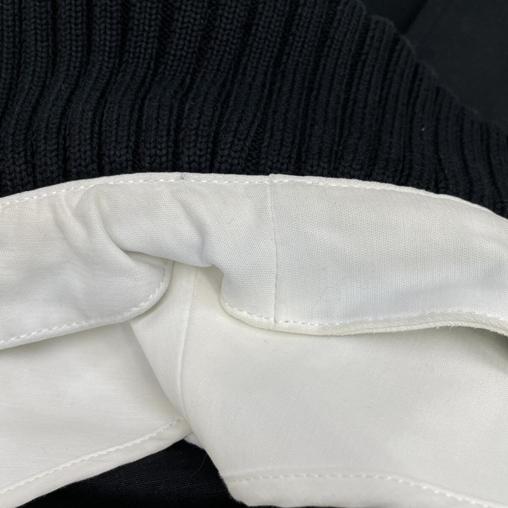 MM6 S32AA0082 Black Ribbed Long Coat coat 38 blackUsed