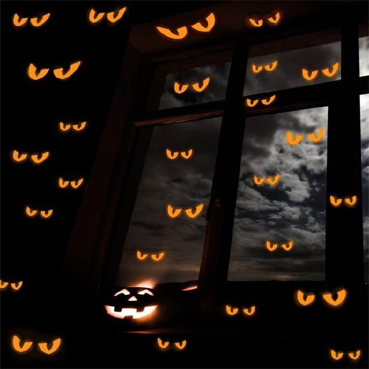 Luminous Stickers Glow in Dark Evil Peeping Eyes Stickers for Halloween Wall