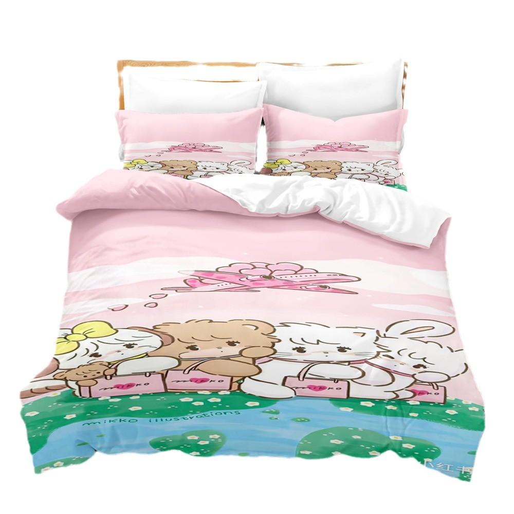 Quilt Cover Three-Piece 3D Digital Printing Single Dormitory