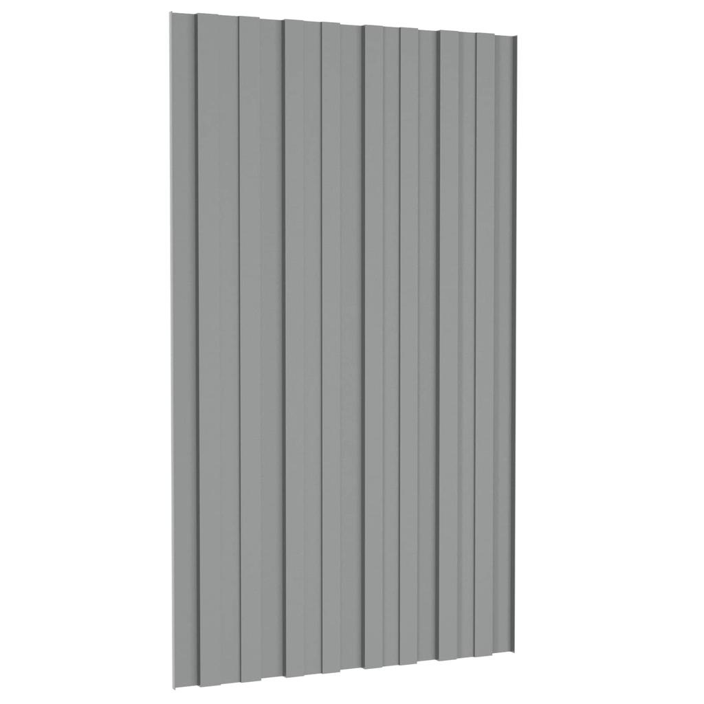 Roof Panel 36 Pcs Grey 80 x 45 cm Galvanized Steel