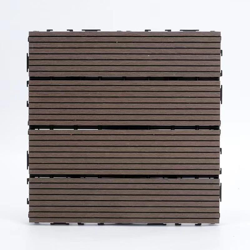 Waterproof Anti-Corrosion Outdoor Wood-Plastic Garden Flooring for Easy Self-Laying 