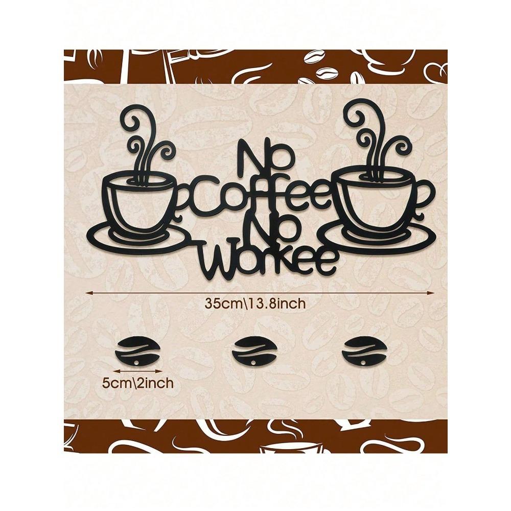 Vintage Metal Coffee Bar Sign, Rustic Wall Decor for Home Kitchen Coffee Shop Restaurant, Hanging Plaque for Cafe Porch Study Room