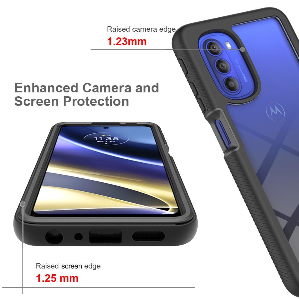 2 in 1 Hybrid Rugged Armor Shockproof Case For Motorola Moto G51 G71 5G G31 G41 TPU Frame Hard Plastic Clear Acrylic Back Cover