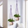 Plantehenger Innendørs Veggmontert Blomsterkurv Bomullstau Blomsterpotter Hengende Planteholdere Hjemmedekorasjoner