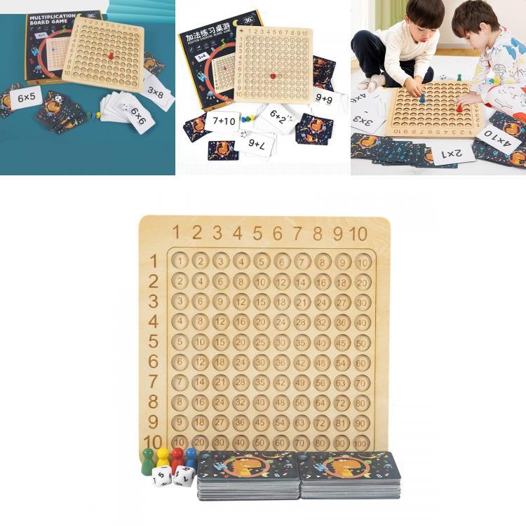 Wooden Multiplication Table Educational Toy For Kids Learning Math Skills And Mental Arithmetic