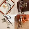 Miu Cartoon Bear Bag Charm With Handmade Fabric Keychain For Fashionable Bags