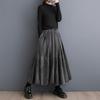 Gonna Lunga Casual Larga a Vita Alta Vintage Primavera Autunno per Donna Gonne Gonna Donna