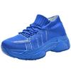 Women's New 2025 Spring Casual Sports Shoes Breathable Thick Sole Old Fashioned Shoes Comfortable Flight Knit Mesh Shoes