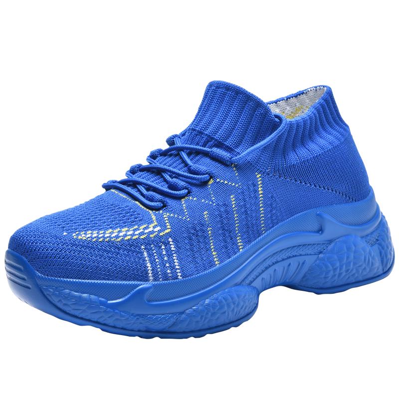 Women's New 2025 Spring Casual Sports Shoes Breathable Thick Sole Old Fashioned Shoes Comfortable Flight Knit Mesh Shoes