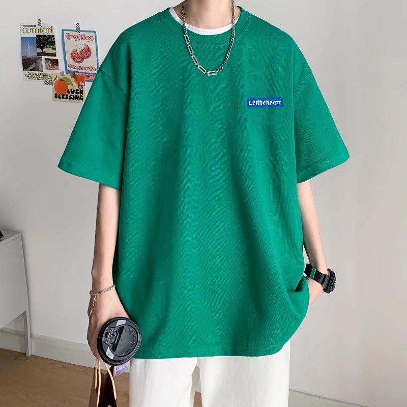 

Simple Men s Summer Five-quarter Sleeve Top In Solid Color M