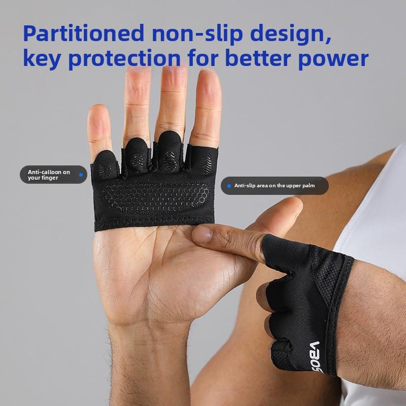 Four Finger Gloves Female Male Anti-callus Pilates Aerial Yoga Sports Fitness Non-slip Breathable Half-finger Gloves