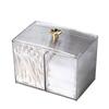 AIMOONSA Clear Acrylic Box for Cotton Swabs and Makeup 13.5×8.8×9.8 Cm – Dustproof Lid